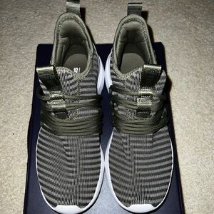 Army Green Adidas Slip on Sneakers